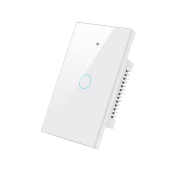 Imagem de Interruptor Inteligente WiFi Touch 1 Botões Compatível com VOZ Alexa e Google Assistant