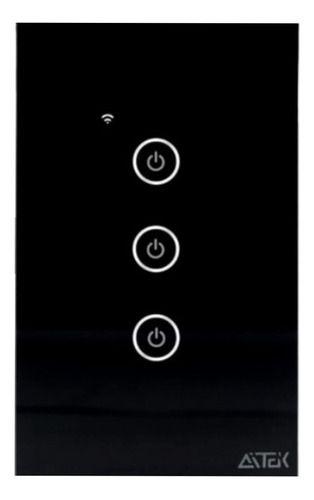 Imagem de Interruptor Inteligente Wifi Wirelles 3 Botões Alexa Preto