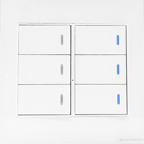 Imagem de Interruptor Inteligente Zigbee Novadigital 4x4 6 Teclas Físicas Compatível com Alexa Google Tuya