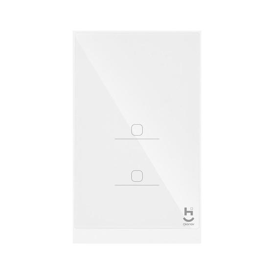 Imagem de Interruptor inteligente zigbee touch 2 botões geonav branco