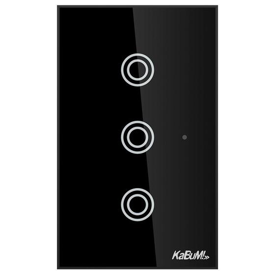 Interruptor KaBuM! Smart, Bivolt, 3 Botões, Preto, 15A, 50/60Hz, Smart Home Menor preço em Interruptor KaBuM! Smart, Bivolt, 3 Botões, Preto, 15A, 50/60Hz, Smart Home