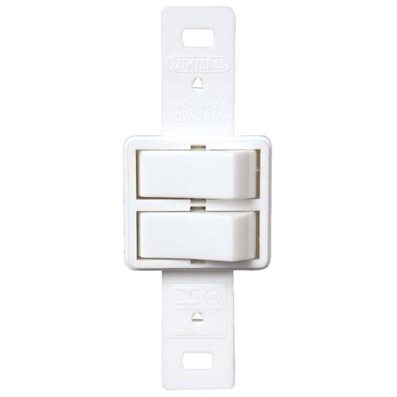 Imagem de Interruptor Lisse 2 Teclas Paralelas 10A Sem Placa Lumibras