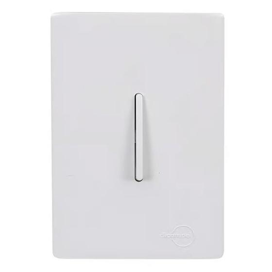 Imagem de Interruptor Novara Branco 1 Tecla Simples 4x2 Com Placa Dicompel