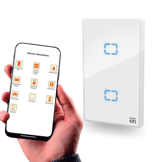 Imagem de Interruptor Padrão 4X2 Touch Smart Ppa On T2 Comando Via Wifi