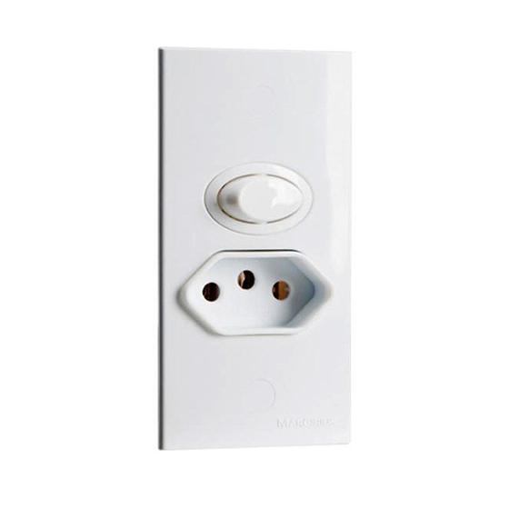 Interruptor Paralelo 10A 1 Tecla e Tomada para Móvel Branco Sleek Margirius Menor preço em Interruptor Paralelo 10A 1 Tecla e Tomada para Móvel Branco Sleek Margirius