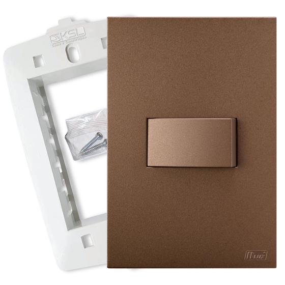 Imagem de Interruptor Paralelo Horizontal Corten Recta Satin Blux