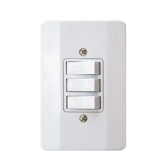 Imagem de Interruptor Paralelo Mectronic Linha Millenium - Conjunto com 3 Unidades