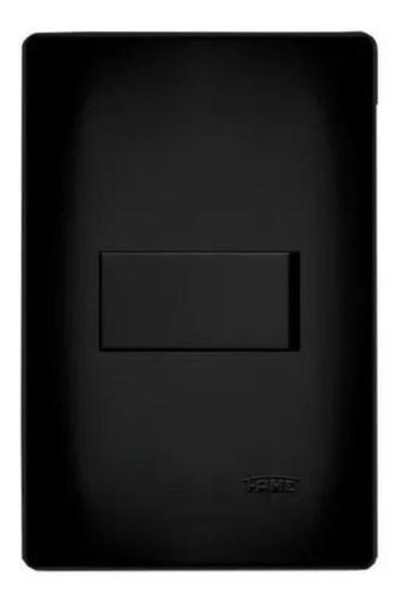 Imagem de Interruptor Paralelo Preto 16A/250V Com Placa Habitat Black - Fame