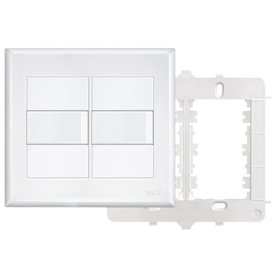 Imagem de Interruptor Paralelo Three Way 2 Teclas 16A Com Placa 4x4 Evidence FAME