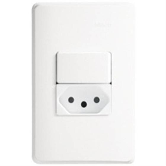 Imagem de Interruptor Paralelo + Tomada 2P + T 10A 250V 4x2 Zeffia - 680114 - PIAL