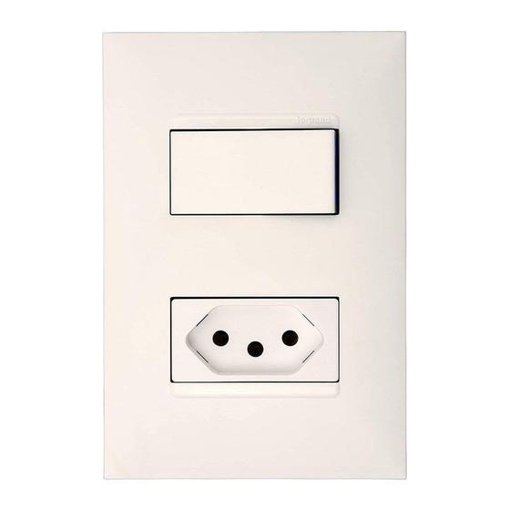Imagem de Interruptor Pial Plus 1 Tecla Paralela E Tomada 10A Com Pl Bc