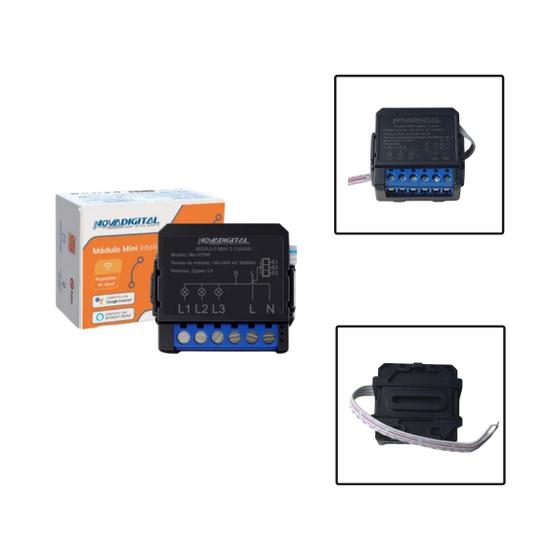 Imagem de Interruptor Relé Módulo Mini Zigbee 3 Canais Tuya Alexa