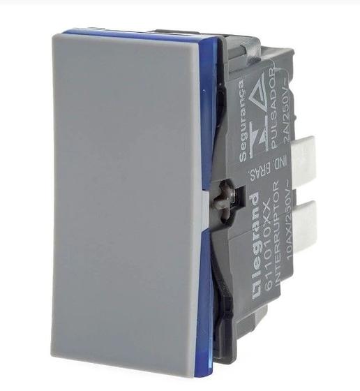 Imagem de Interruptor simples 10a 250v cinza 611010cz pial plus +