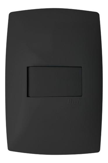 Imagem de Interruptor Simples 10a 4x2 Home Horizontal Preto Fosco Blux