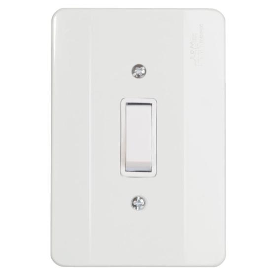 Imagem de Interruptor Simples 10A com placa Milleniun Mec-Tronic Unidade