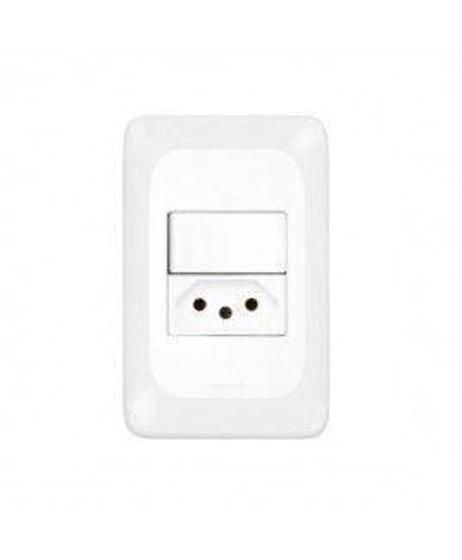 Imagem de Interruptor simples 10a+ tomada 2p+t 20a 4x2 - pial pop - lgx10320 - PIAL-LEGRAND