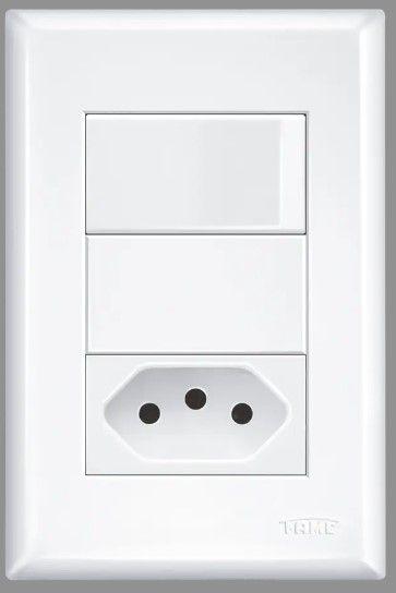 Imagem de Interruptor simples 16a/250v~ e tomada 2p+t - 10a/250v dist