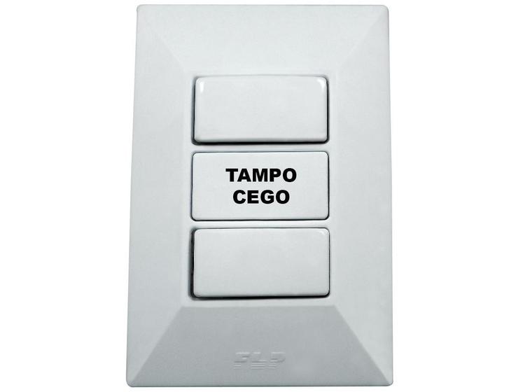 Imagem de Interruptor Simples 2 Teclas 10A Com Placa Espelho Branco Linha Dubai