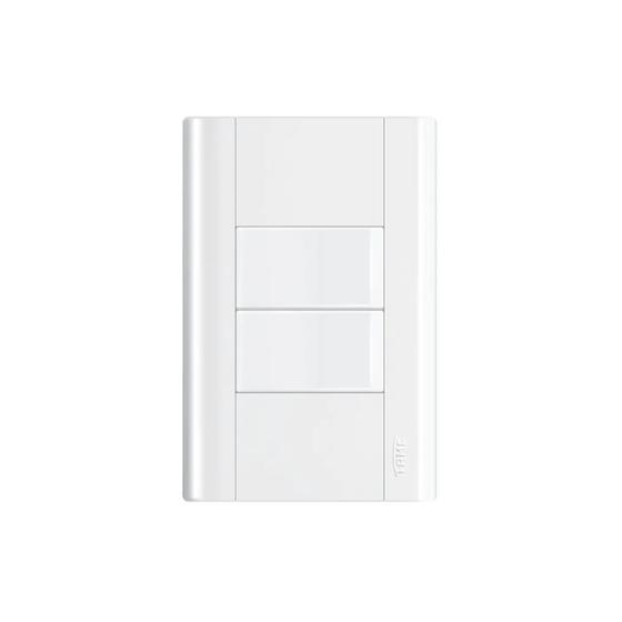 Imagem de Interruptor Simples 2 Teclas Com Placa 4x2 Fame Modulare