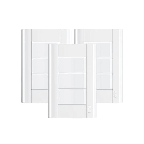 Imagem de Interruptor simples 3 teclas com placa 4x2 Fame Modulare Kit 3 un