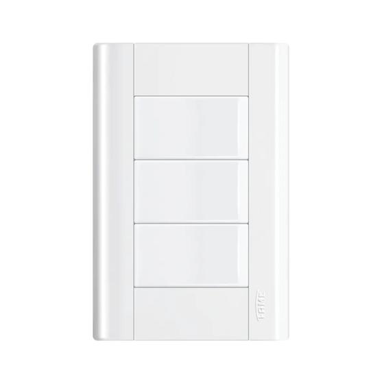 Imagem de Interruptor Simples 3 Teclas Com Placa 4x2 Fame Modulare