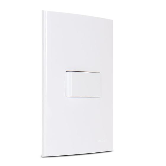 Imagem de Interruptor Simples 4x2 - Branco Sleek Margirius