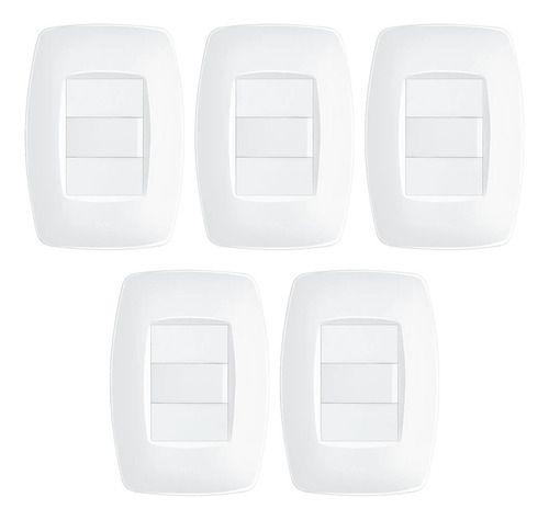 Imagem de Interruptor Simples Com Placa 4x2 Fame Elegance - Kit 5 Un.