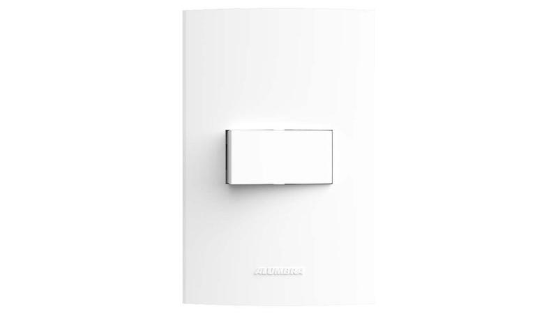 Imagem de Interruptor Simples com Placa 4X2 Horizontal Branco Ref.85650