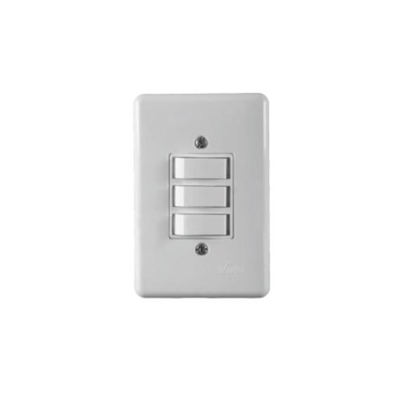 Imagem de Interruptor Simples Com Placa Stylus 4X2 250V 6A 2019 ILUMI