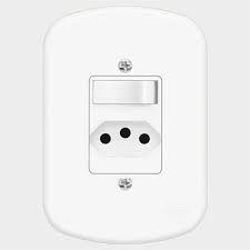 Imagem de Interruptor Simples Com Tomada 2P+T 10A/250V Blanc 1357 Fame