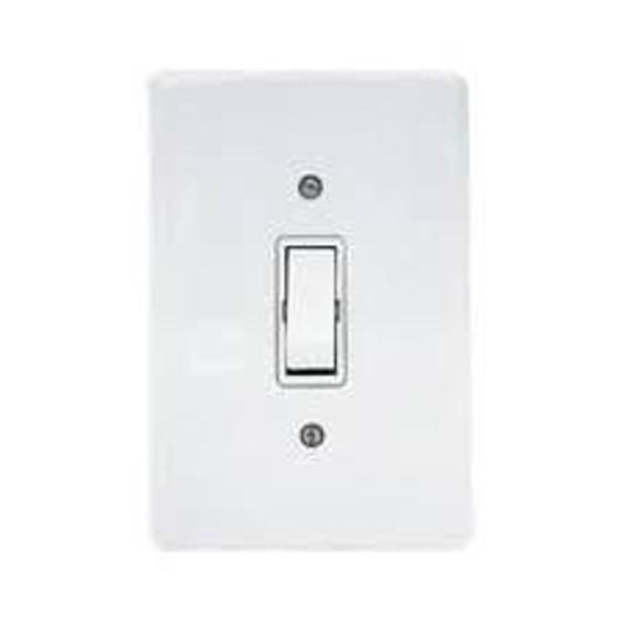 Imagem de Interruptor Simples Conjunto 1 tecla 10A  Placa 4x2 Branco - veltra