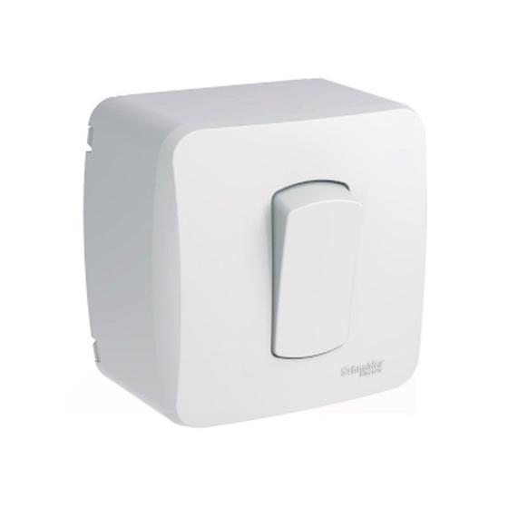 Interruptor Simples de Sobrepor 10A Branco Dexson Miluz Schneider Menor preço em Interruptor Simples de Sobrepor 10A Branco Dexson Miluz Schneider