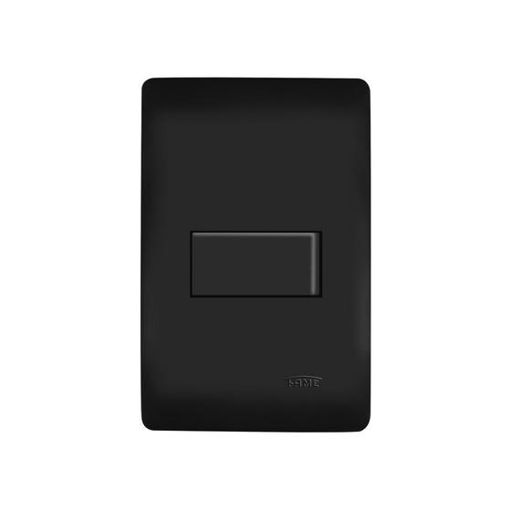 Interruptor Simples Fame Habitat Black com Placa 4x2 Preto Menor preço em Interruptor Simples Fame Habitat Black com Placa 4x2 Preto