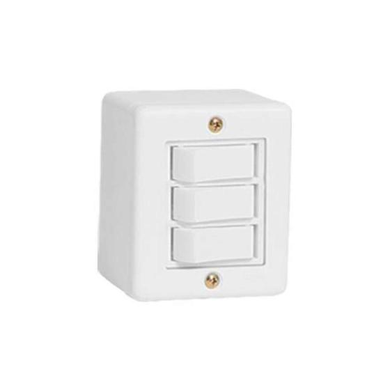 Imagem de Interruptor Simples Linha Box Ilumi - Conjunto com 3 Unidades