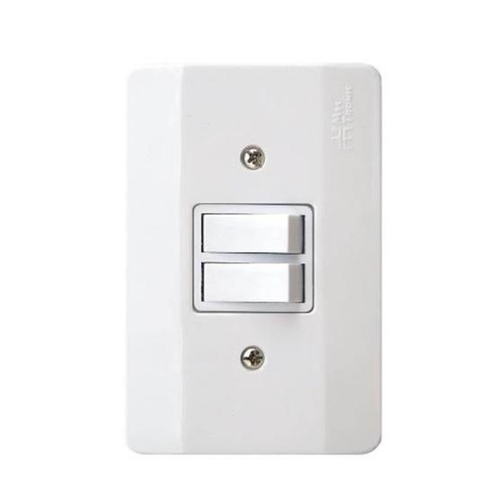 Imagem de Interruptor Simples Mectronic Linha Millenium - Conjunto com 2 Unidades
