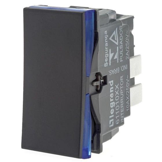 Imagem de Interruptor Simples Preto Borne Auto. Pial Plus+ Legrand 611010PT