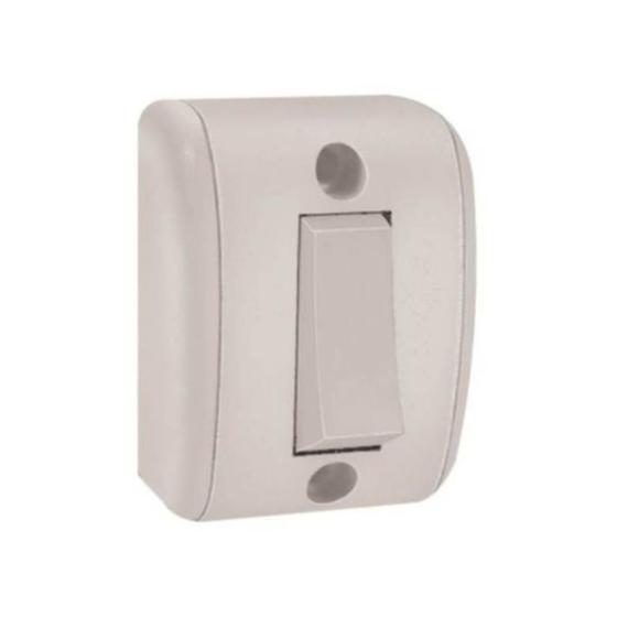 Imagem de Interruptor Simples Retangular 10A 250V Branco - Pezzi