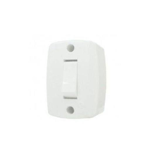 Imagem de Interruptor Simples Retangular Branca Externo 10A 250V - Veltra