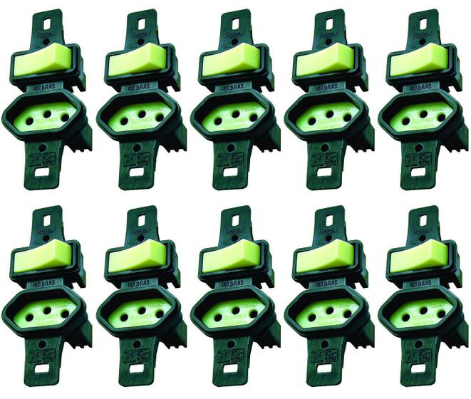 Imagem de Interruptor Simples + Tomada 20a S/ Placa Prata Radial c/ 10