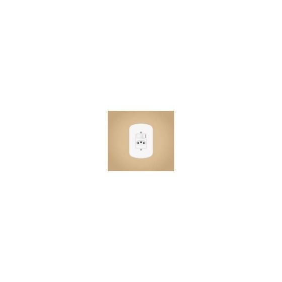 Imagem de Interruptor Simples + Tomada 2P+T 10a/250v Blanc