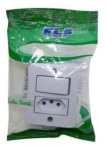Imagem de Interruptor Simples+tomada 2p+t 10a Sobrepor Ref.1430601 Flp