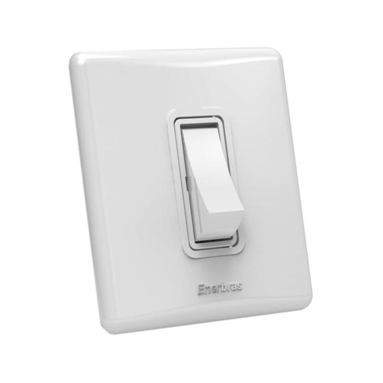 Imagem de Interruptor Sistema X 1 Paralelo Branco Enerbras