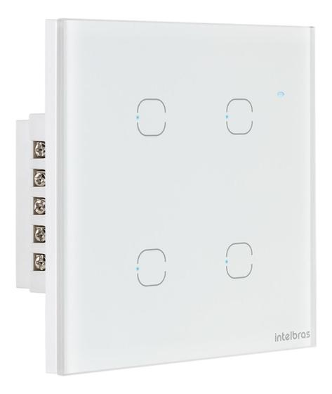 Imagem de Interruptor Smart Inteligente Wifi  Touch Branco Ews 1004 Intelbras