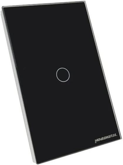 Imagem de Interruptor  smart Touch 1 Botoes zigbee Preto  nova Digital