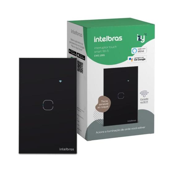 Imagem de Interruptor Smart Touch Wi-Fi 1 Tecla Preto EWS 1001