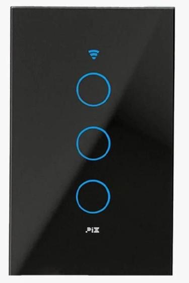 Imagem de Interruptor Smart Touch Wifi Google 3 Teclas - Preto