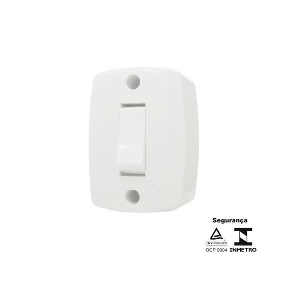 Imagem de Interruptor Sobrepor 1 Tecla Simples 250V 16553 Ilumi