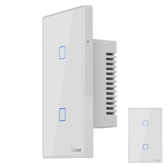 Imagem de Interruptor Sonoff TX Touch 2 Botões Wifi 110v-220v Automação eWelink Alexa Google Assistente