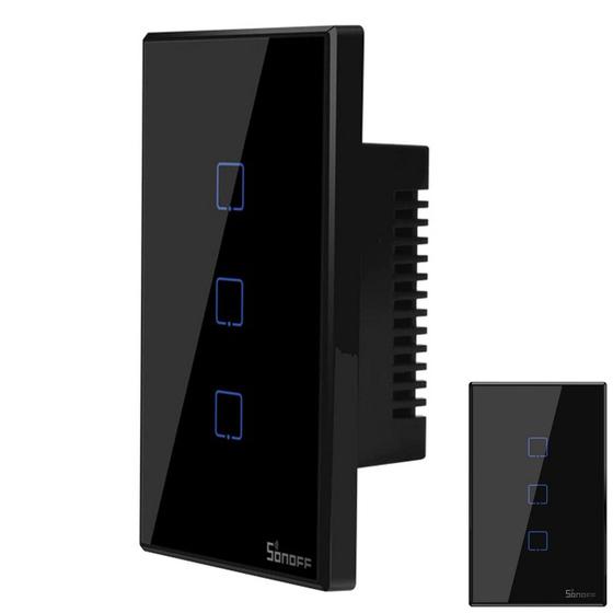 Imagem de Interruptor Sonoff TX Touch 3 Botões Wifi 110v-220v Automação eWelink Alexa Google Assistente