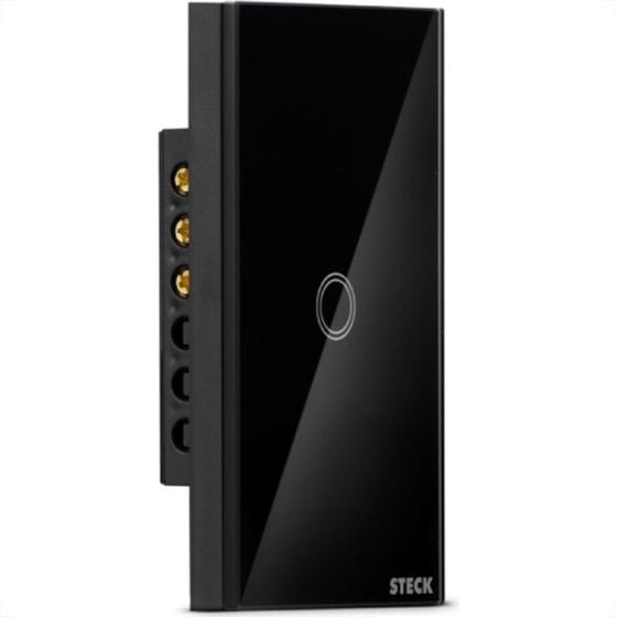 Imagem de Interruptor Steck Smarteck 1 Modulo Touch Wi-Fi Bivolt Preto - Smci1Ps1